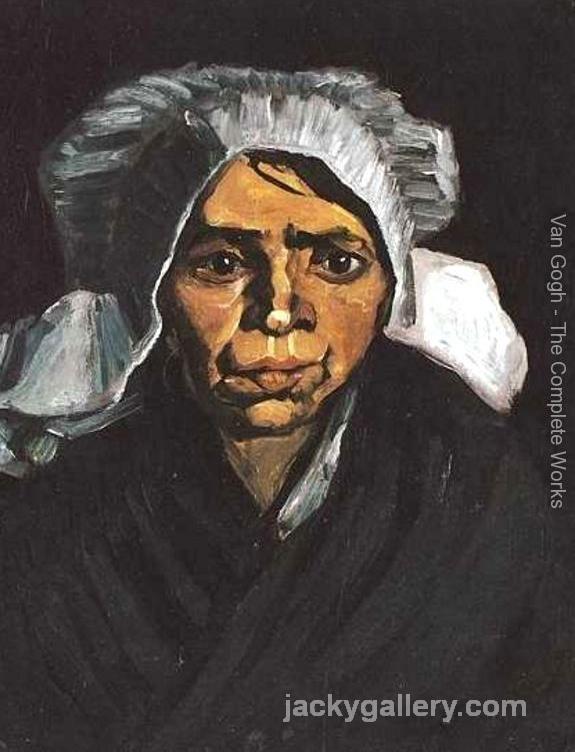 Head Of A Peasant Woman With White Cap I, Van Gogh painting